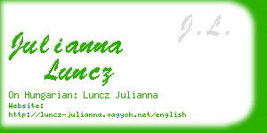 julianna luncz business card